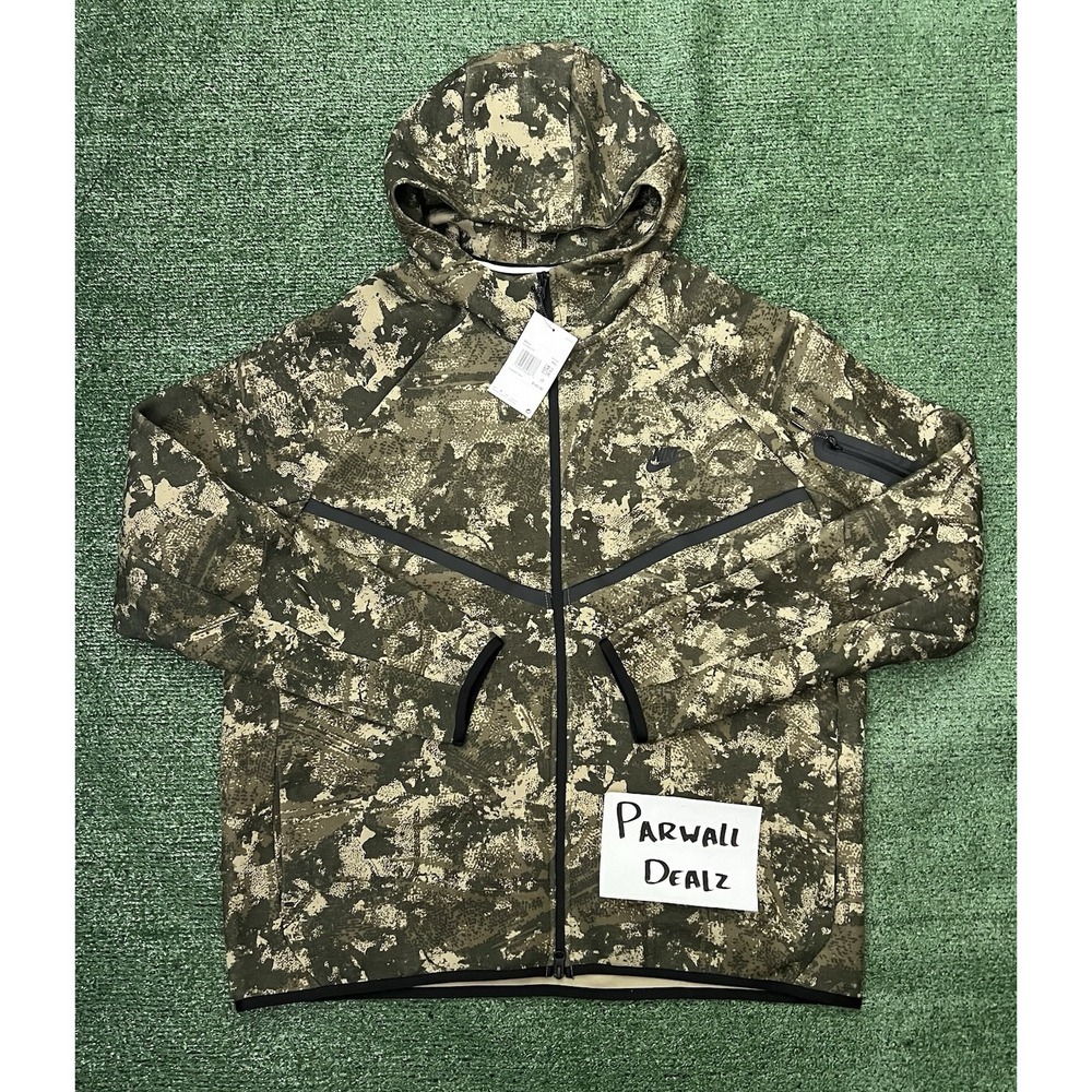 Nike Tech Fleece Camo Windrunner Full Zip Hoodie Men's 2XL HV5055-276